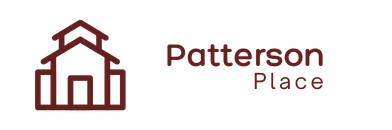Modern Patterson Place logo featuring a stylized house design.