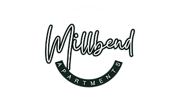 Elegant Millbend Apartments logo, featuring stylish typography encircled by a modern design.