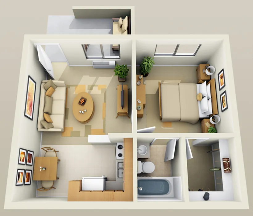 1 Bedroom Floorplan