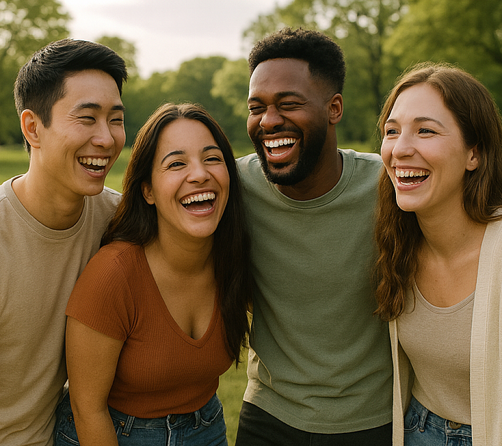 Group of friends laughing