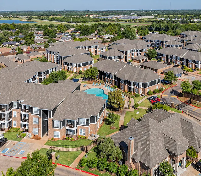 Exterior aerial drone shot