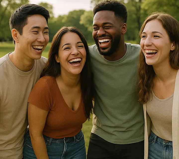 Group of friends laughing