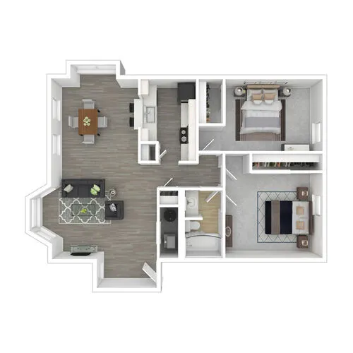 Cityside - Two-Bedroom Floorplan