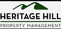 Heritage Hill Property Management logo featuring a minimalist green hill design.