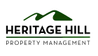 Heritage Hill Property Management logo featuring a stylized green hill design.