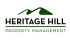 Heritage Hill Property Management logo featuring a stylized green hill design.