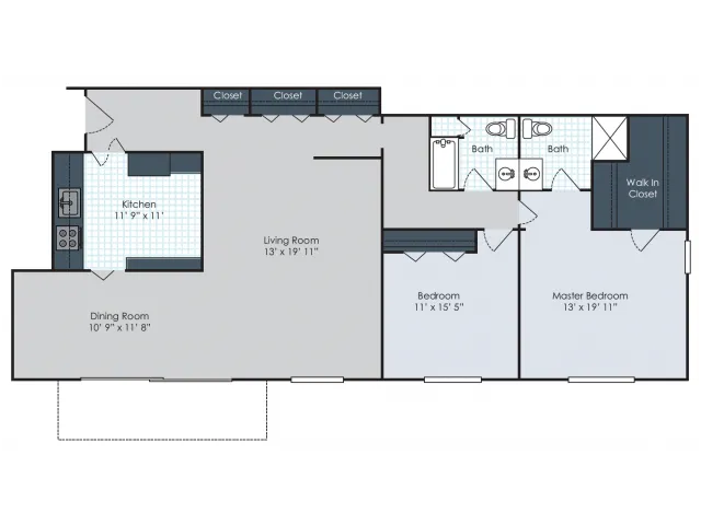 The Oxley - Garden 2 Bedroom