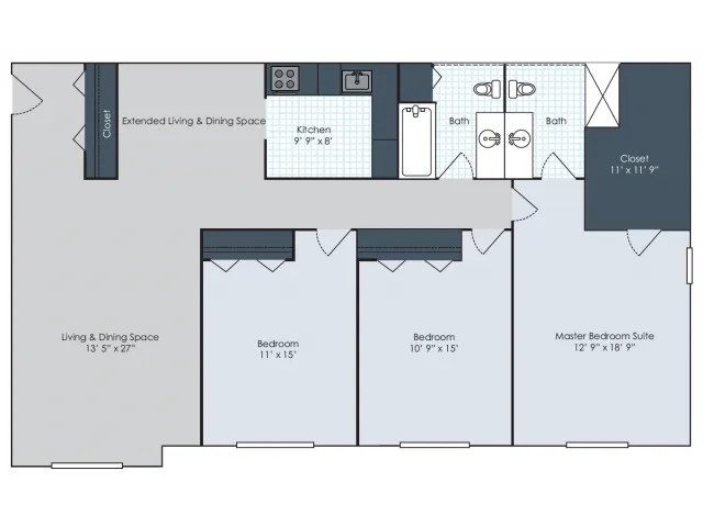 The Oxley - Garden 3 Bedroom