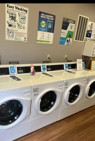 Washing machines in laundry room