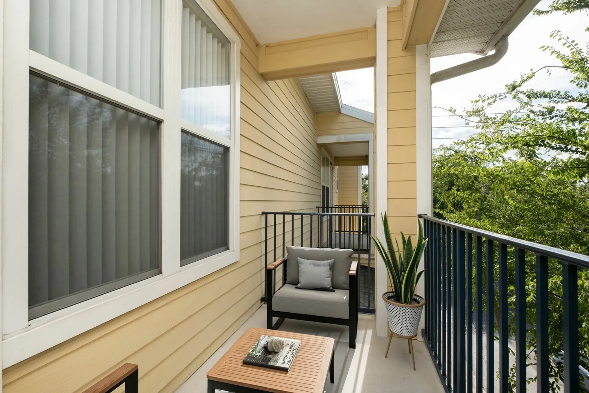 Balcony with furniture