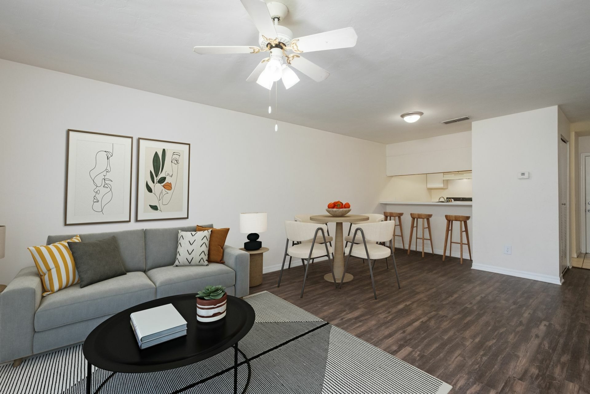 Living/dining area