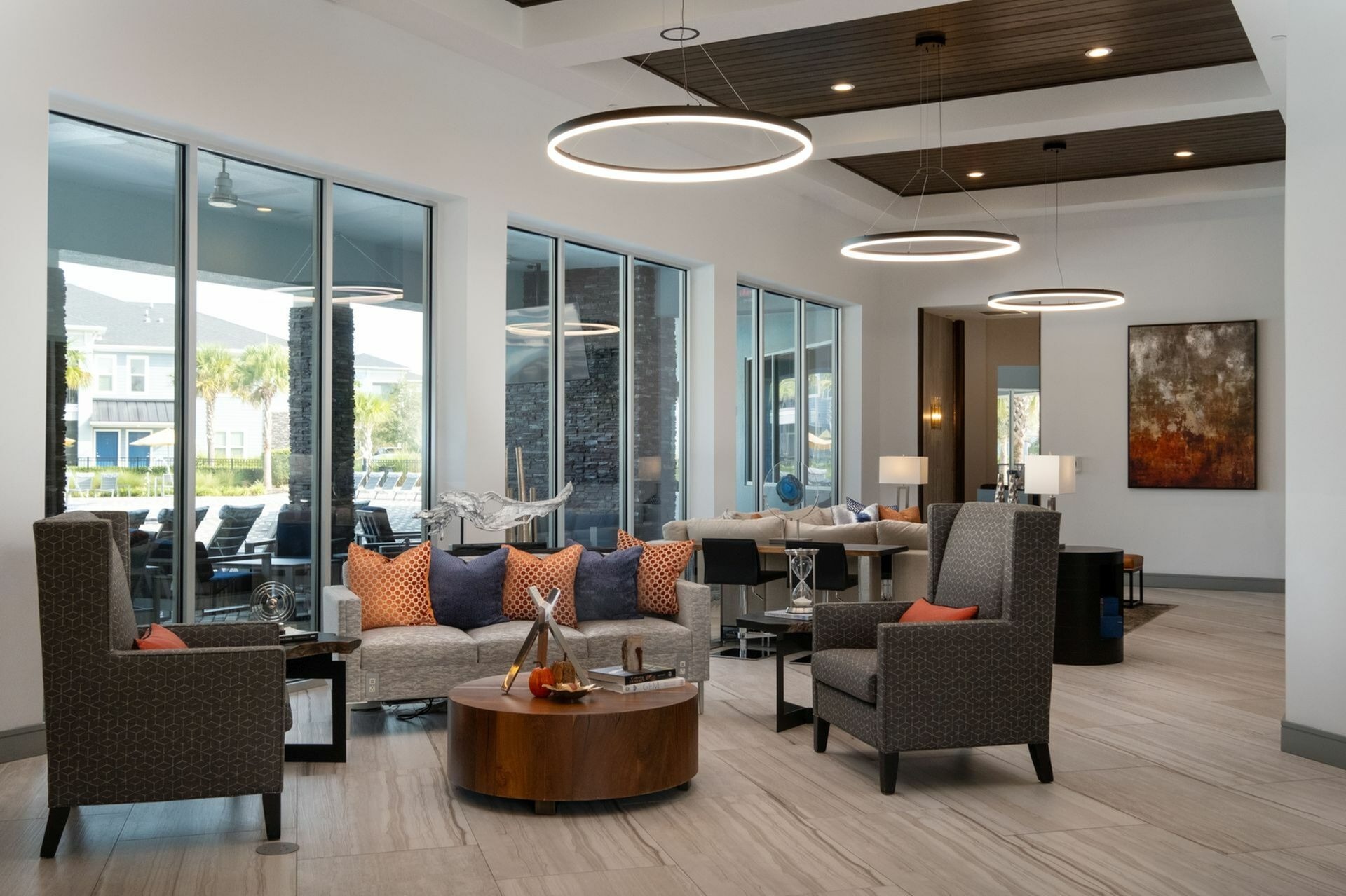 Resident lounge with chairs and couches