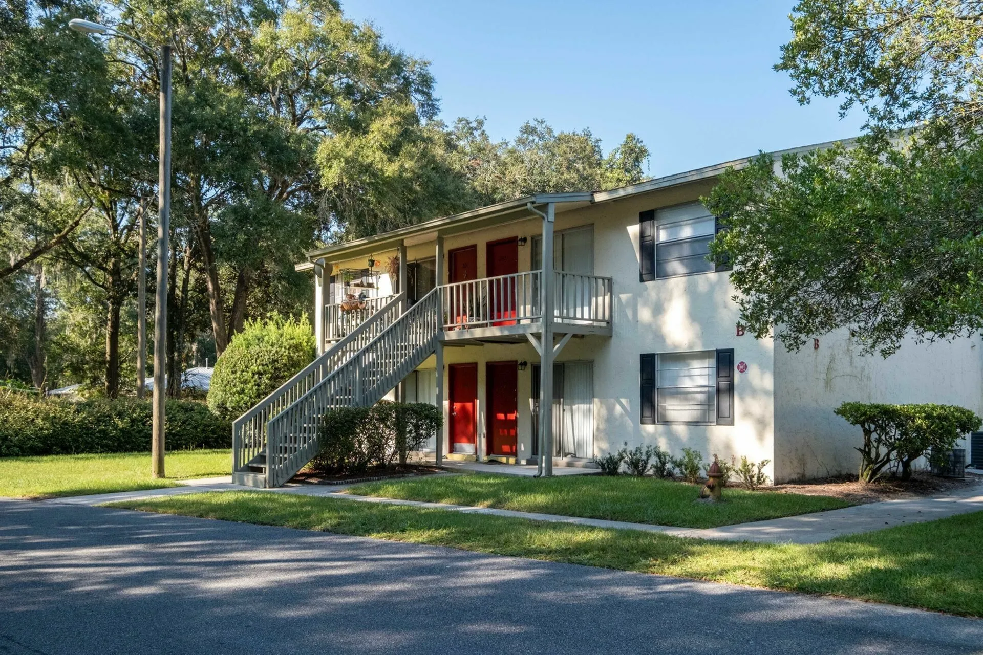 Two story apartment exterior