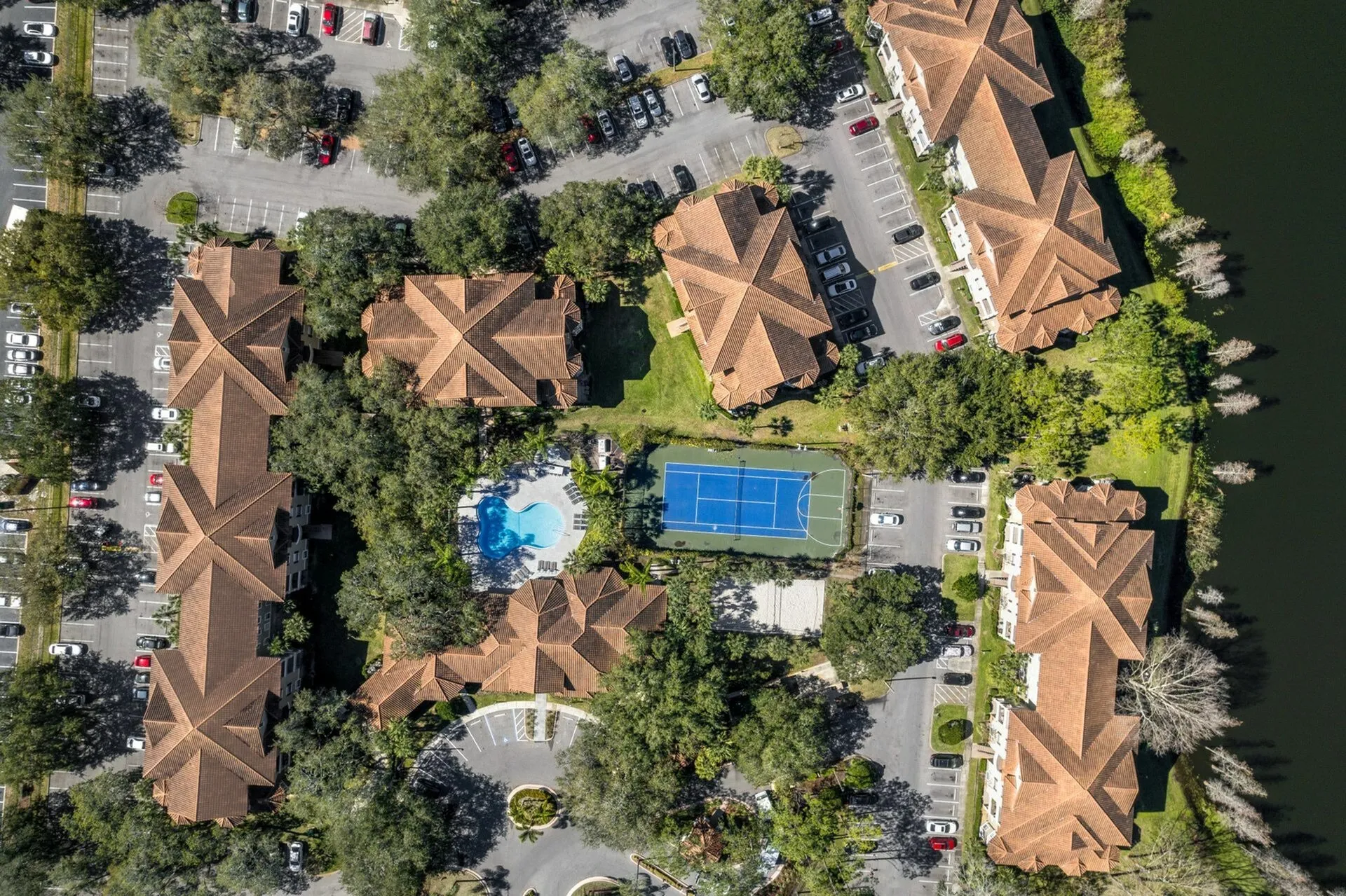Aerial photo of community