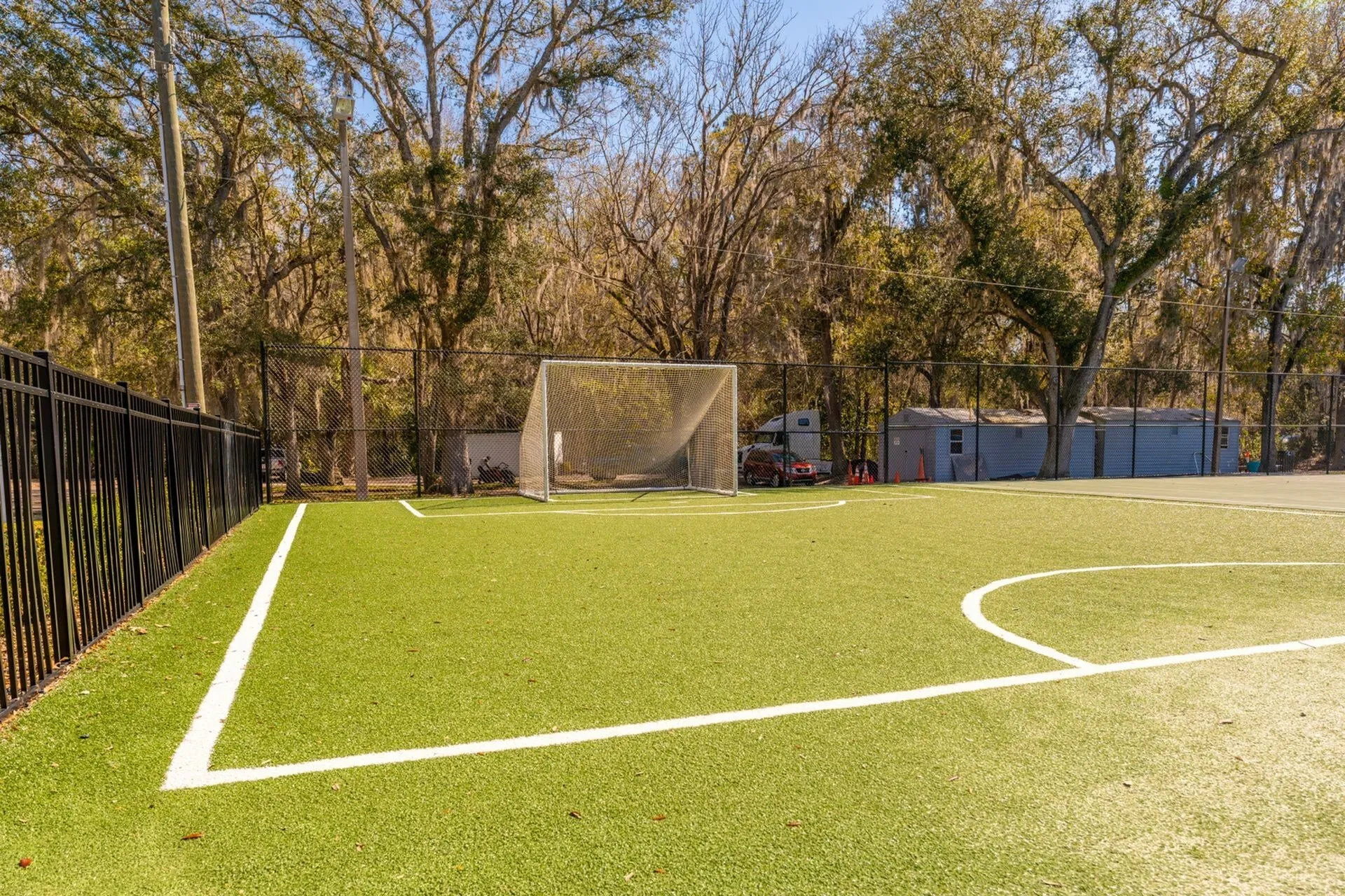 Enclose half soccer field