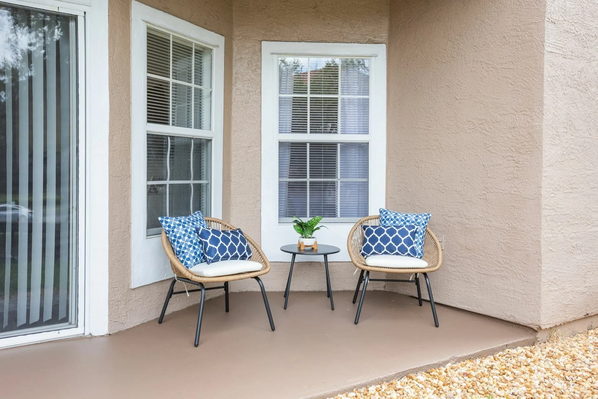 Patio with furniture