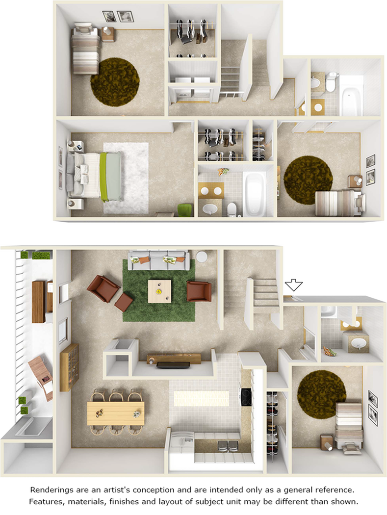 Premium Hyacinth floor plan with 4 bedrooms, 3 bathrooms and wood style flooring