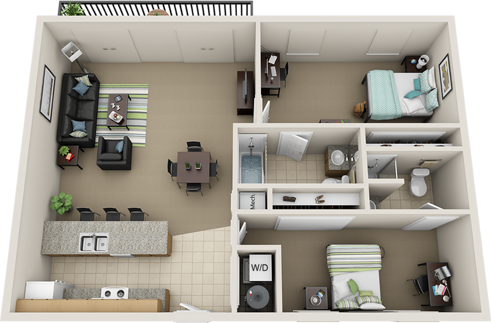 Jackson Square 2 Bed Apartment College Park at Midtown