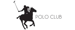 Elegant logo featuring a polo player riding a horse, symbolizing luxury and sophistication at Polo Club.