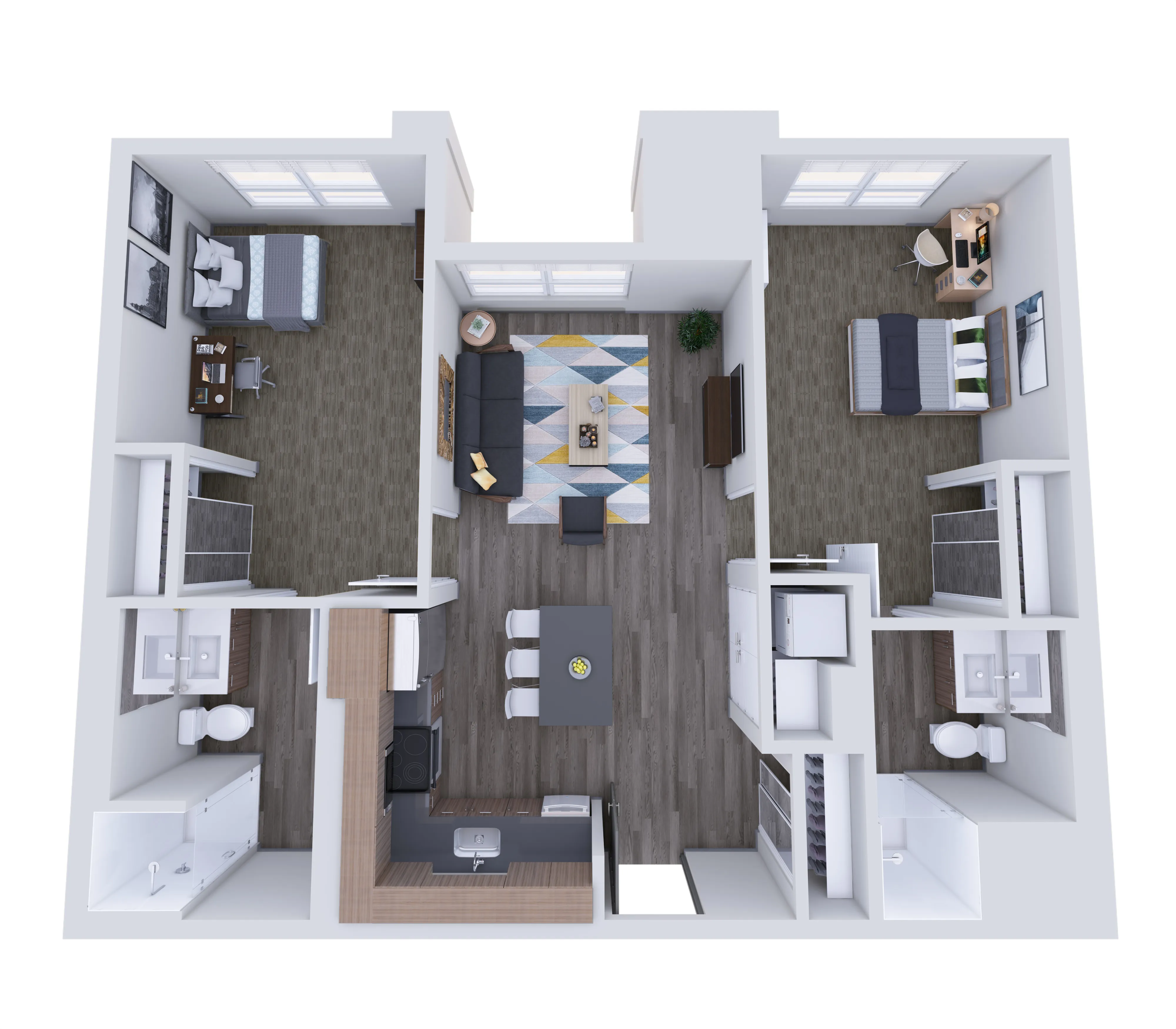 2x2 Floor Plan