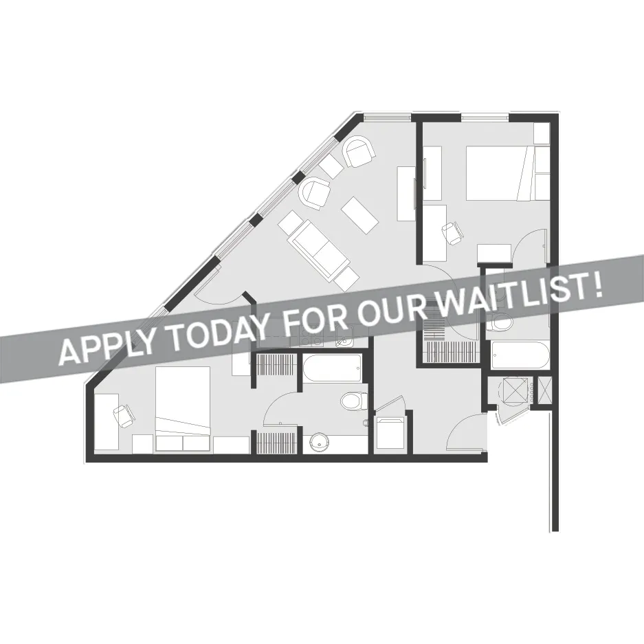 B2 - 2 x 2 Floor Plan