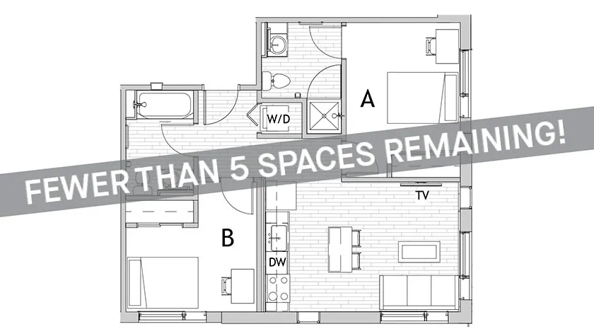 2 Bedroom Floor Plan 1