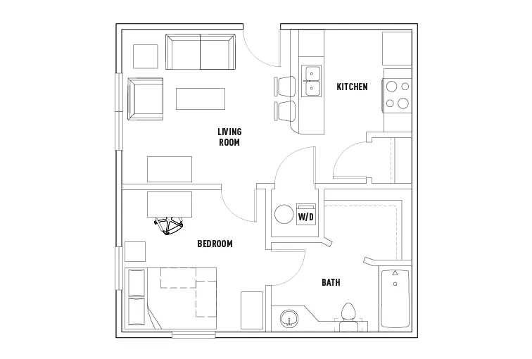 525: 1 Bed - 1 Bath