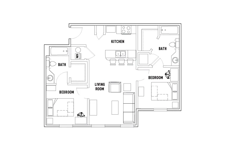 525: 2 Bed - 2 Bath
