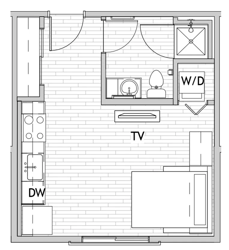 Studio Floor Plan | Csu Off Campus Housing | Uncommon Fort Collins