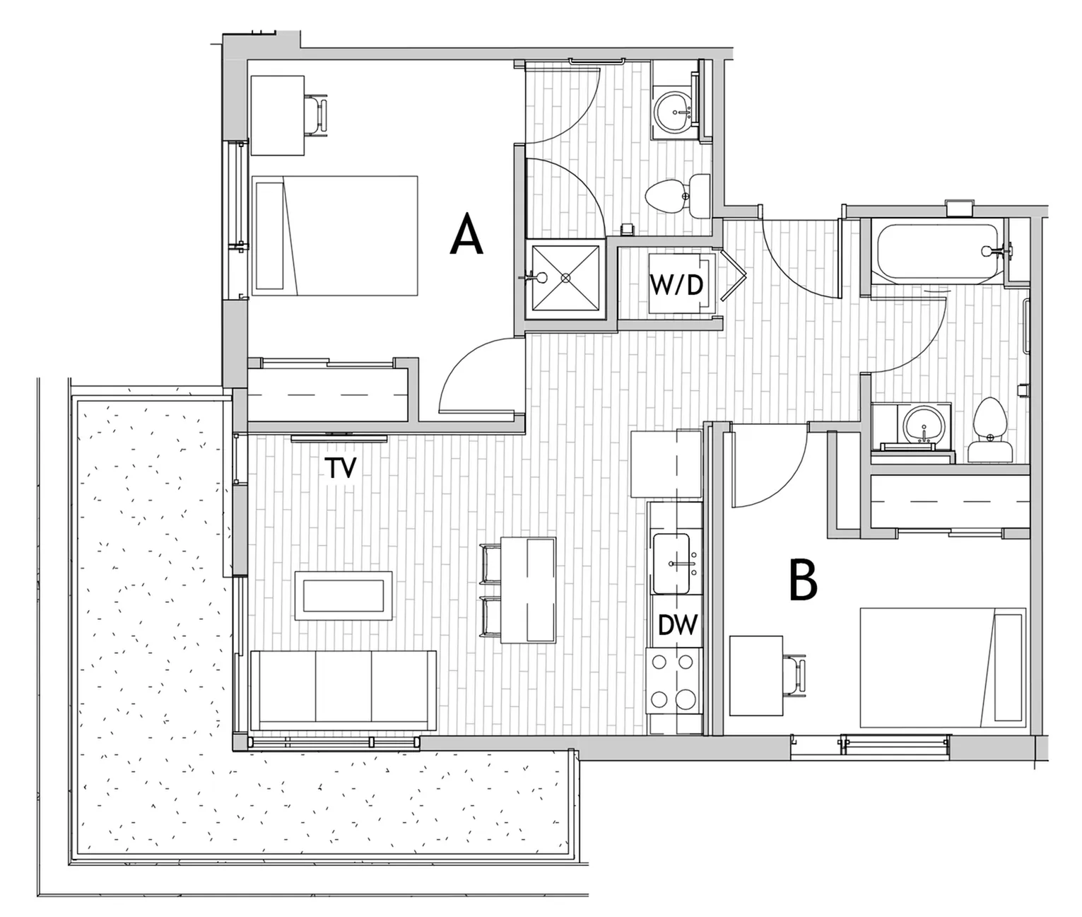 2x2 B Balcony