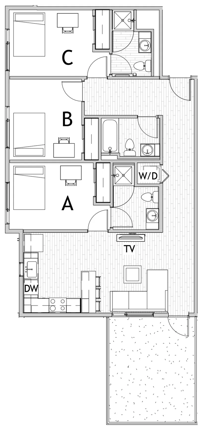 3x3 C 2 Large Premium Balcony