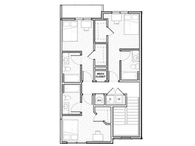 4x4 Townhome 2nd floor
