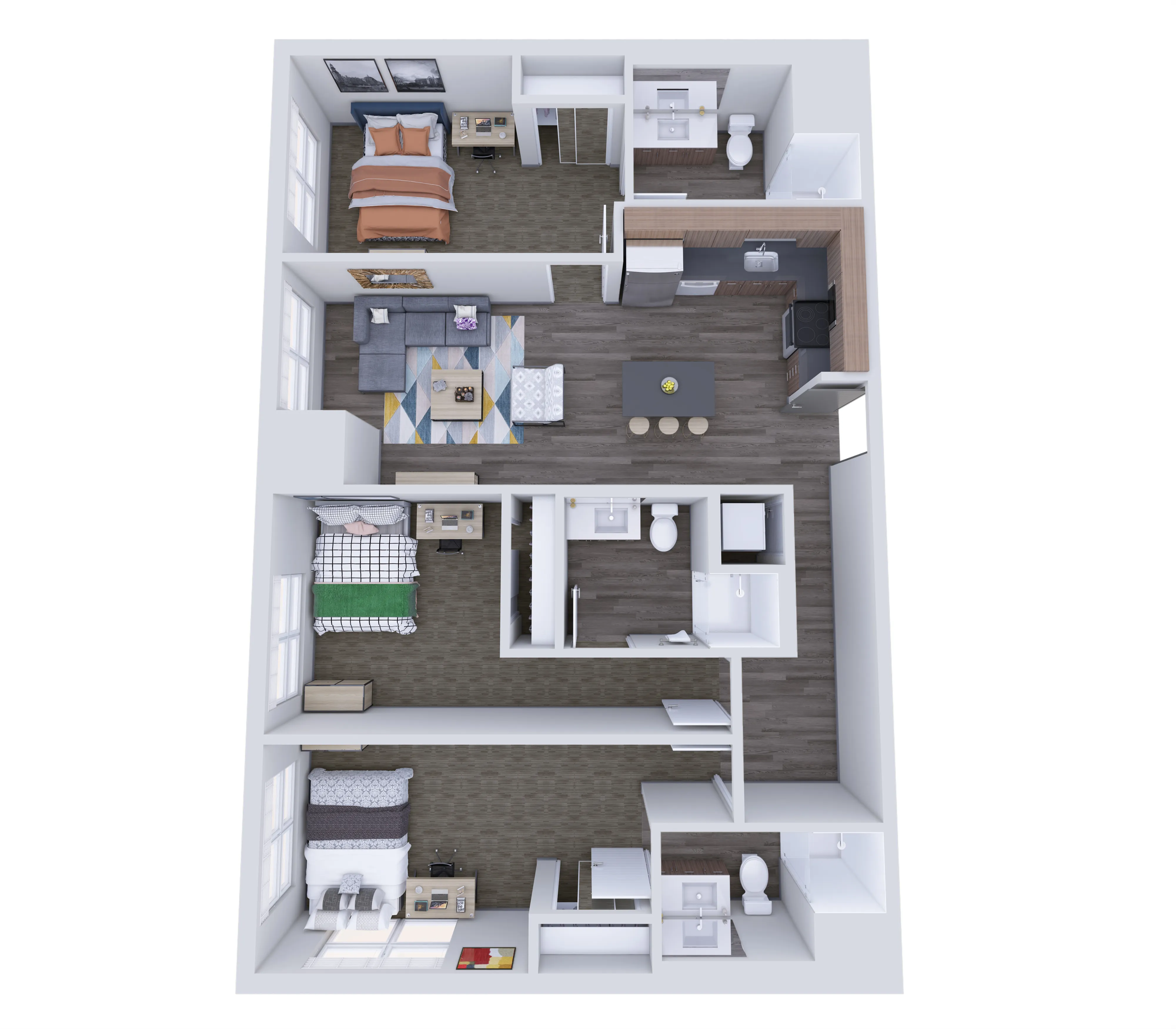 3x3 Floor Plan