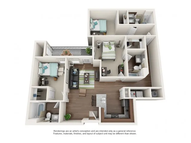 Spacious Balconies