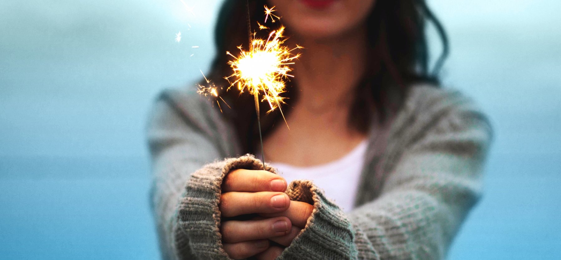 UGA student housing resident playing with sparklers