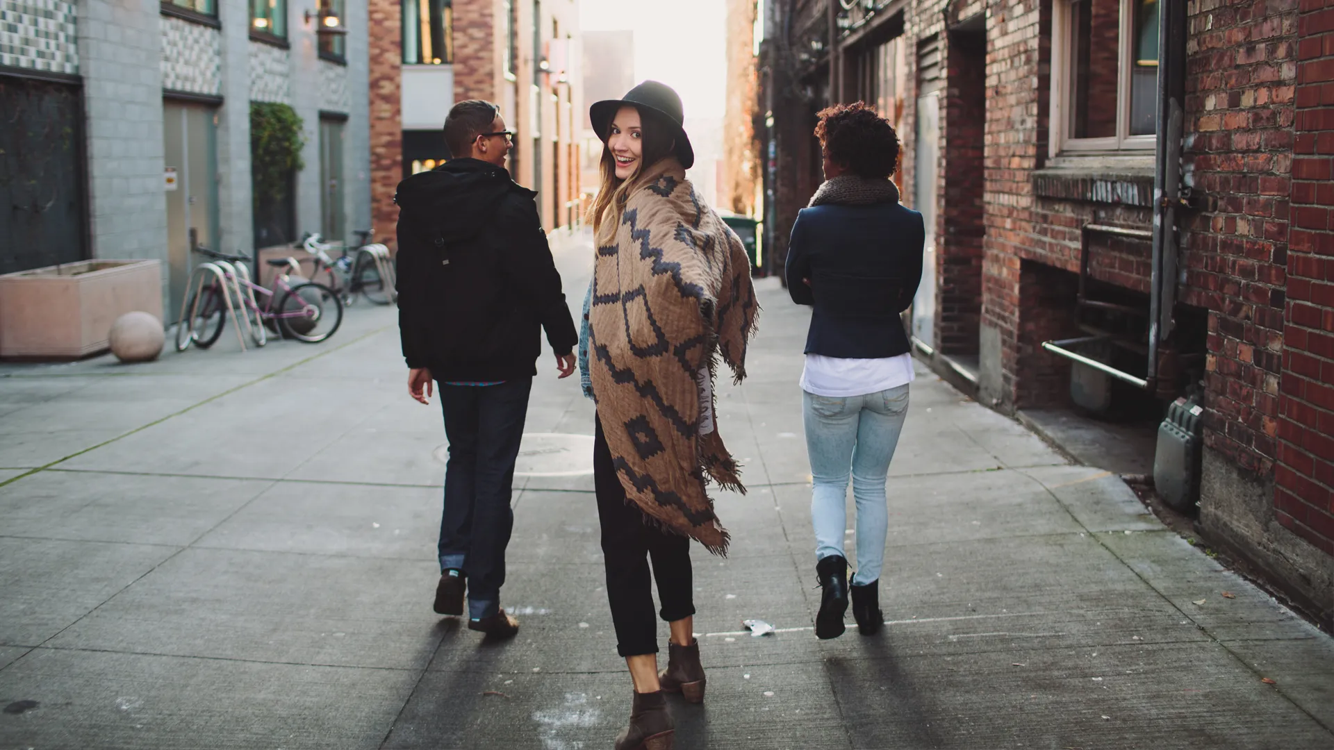 Chicago students walking