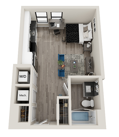 Soho - Studio floor plan