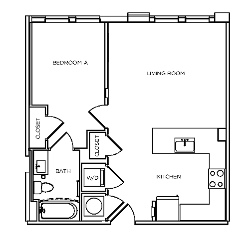 Arden - 1x1 floor plan