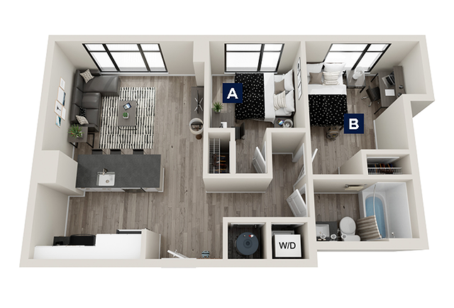 Berkeley - 2x1 floor plan