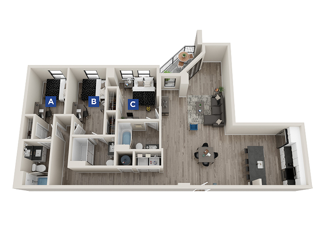 Chastain - 3x3 floor plan