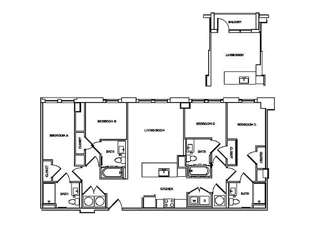 Derby 3 - 4x4 floor plan