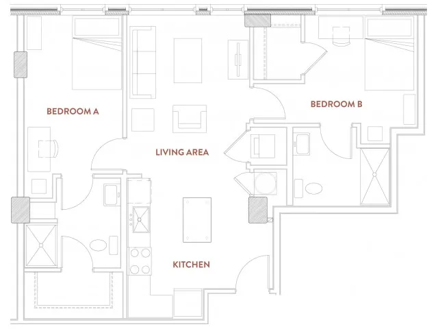 Foundry Lofts - B4-2x2