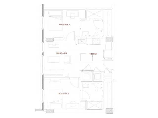Foundry Lofts - B1b-2x2 Double Occupant