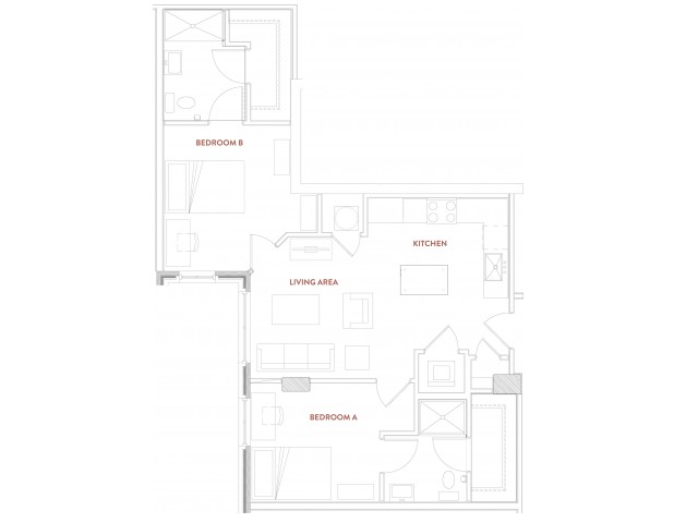Foundry Lofts - B2b-2x2 Double Occupant