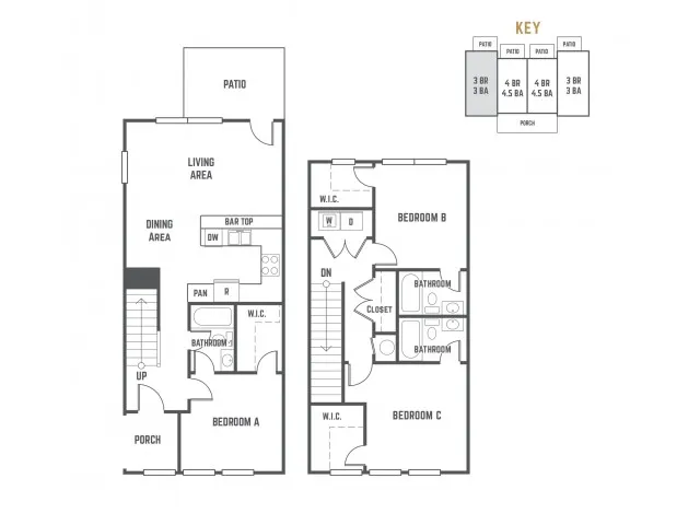 The Station Alafaya - Milledge 3 Furnished-3x3
