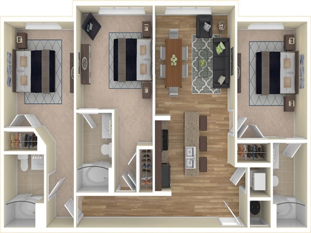 Campus View Apartments - The Rock - 3x3