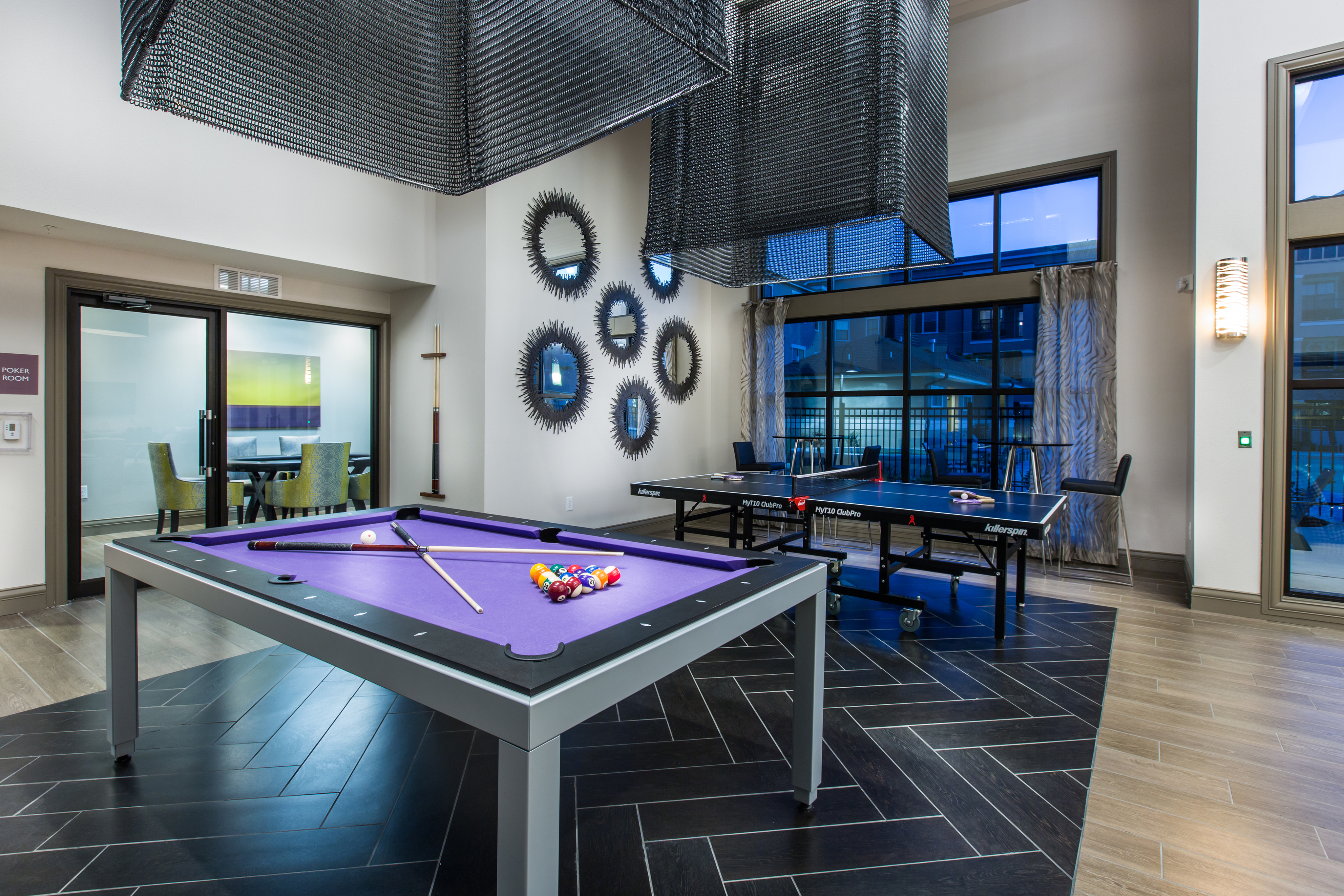 Image of Gameroom with Billiards, Study Space & Poker Table for The Legacy at Baton Rouge