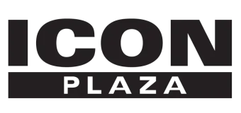 Modern ICON Plaza logo in bold black font