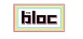 Bold and modern graphic design with 'The Bloc' logo, surrounded by vibrant, colorful lines.