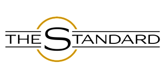 Elegant logo design featuring the word 'STANDARD' with a sophisticated gold and black color scheme, highlighting modernity and class.
